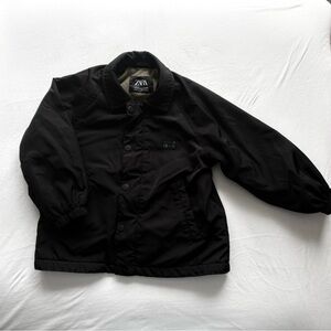 Zara Kids Black Jacket with fleece on the inside size 5Y